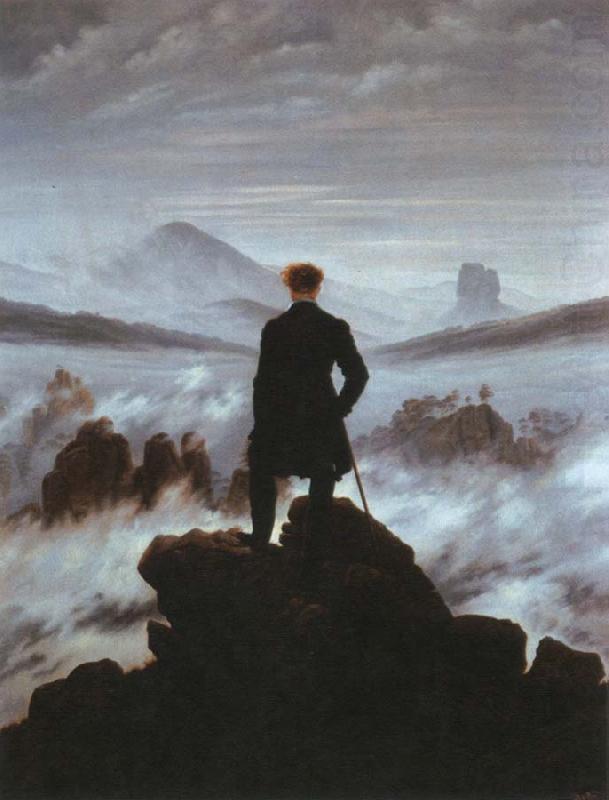 wanderer above the sea of fog, Caspar David Friedrich